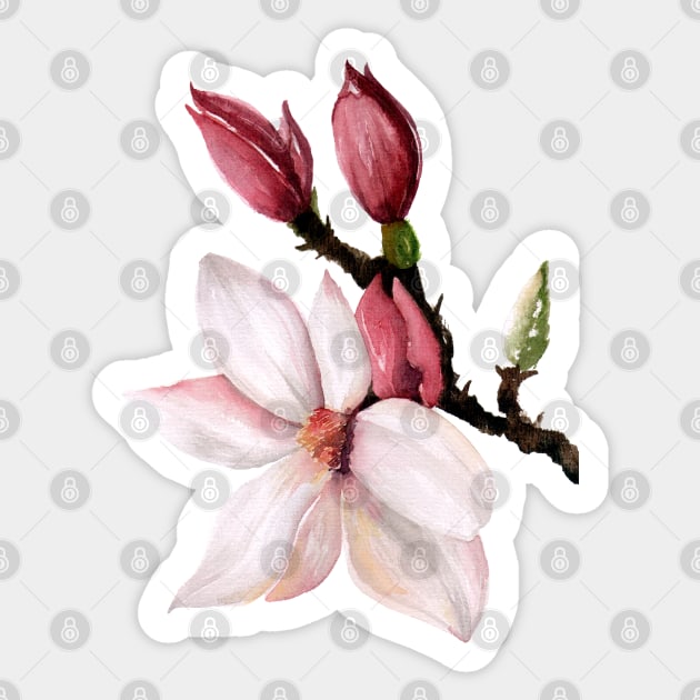 Magnolia Branch Sticker by artofsuff